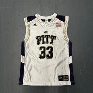 Vintage 2000s Pitt university adidas white college basketball jersey